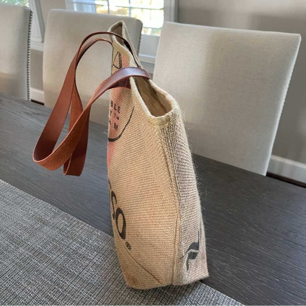 Nespresso Sustainable Bag Jute Tan Tote 10" Drop Gem